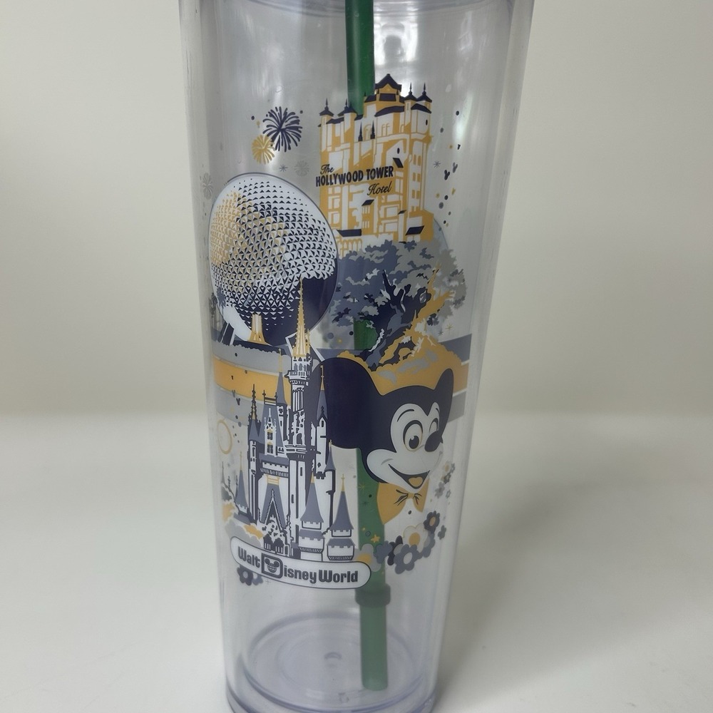 Starbucks Cup Tumbler 24oz Walt Disney World 50th Anniversary Venti With Straw - Picture 2 of 5